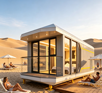 Maison modulaire, maison mobile, structure en aluminium, cabane préfabriquée avec système de verrouillage pour usage bureau, hôtel, restaurant