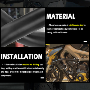 XXUN-Protector de marco de motor para motocicleta, barra de choque, accesorios para Yamaha FZ09 MT09 <span class=keywords><strong>FZ</strong></span> MT <span class=keywords><strong>09</strong></span> 2015 2016 <span class=keywords><strong>2017</strong></span> 2018 2019 2020 - Product Image 5