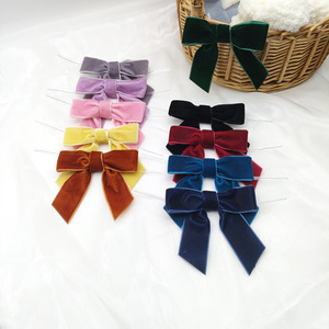 Lazo de Terciopelo Personalizado al por Mayor con Cierre de Alambre <span class=keywords><strong>para</strong></span> Decoración de Árboles de Navidad, Botellas, Cestas, Envoltura de Regalos y Embalaje - Product Image 6