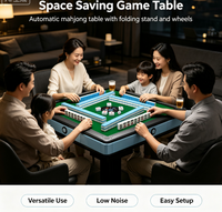Table de Mahjong Automatique Pliable 36*2 en 1 avec Fonction Table à Manger, Gain de Place pour Salle de Jeu à Domicile, Vente en Gros