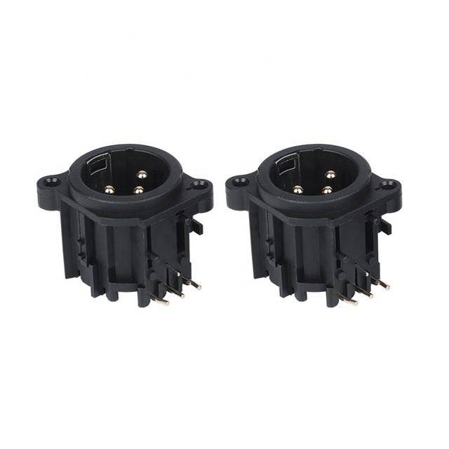 3 Pin XLR Panel Mount Connector XLR Male Socket Audio Speaker Microphone Connector