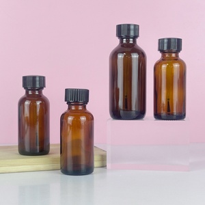 Bouteilles en verre ambré personnalisées pour hôtel, shampoing Boston, 150 ml, 250 ml, 500 ml, emballage cosmétique - Product Image 5
