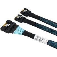 Câble haute vitesse Linkreal PCIe4.0 SlimSAS SFF-8654/U.2 8i vers 2*8654 4I 24G