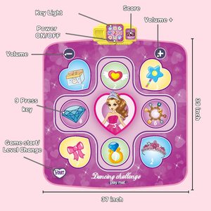 Nouveau tapis de danse pour filles, jouet musical éducatif, tapis de jeu avec lumières LED, musique, danse, mixeur rythmique, tapis de jeu pour enfants - Product Image 3