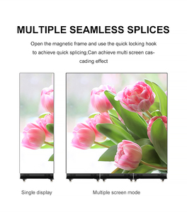 Écran <span class=keywords><strong>LED</strong></span> vertical pliable double face pour affichage d'affiches, 1280*1920mm, P1.53 P1.86 2.5mm, intérieur, à poser au sol - Product Image 5
