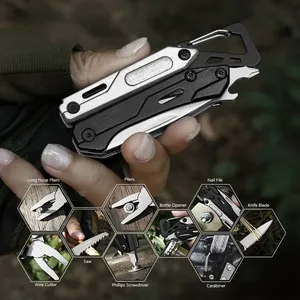 9-in-1 Pocket Knife with Screwdriver, Mini <strong>Multitool</strong> Survival Folding Knife Pliers - Product Image 6