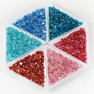 Cuentas de Diamantes de Imitación, Paquete a Granel, Parte Posterior Plana, Resina Ss20, Gelatina, No Fijación en Caliente, Fábrica Yantuo, Venta Al por Mayor, Colores <span class=keywords><strong>AB</strong></span>, 5mm, 12, <span class=keywords><strong>1</strong></span> Bolsas - Product Image 2