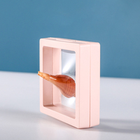 Boîte de présentation de bijoux en film PE transparent, vitrine 3D à suspension pour la présentation de bagues et de pendentifs flottants