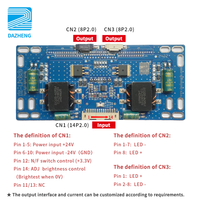 Placa PCBA de controlador de corriente constante con inversor de CC LED regulable DZ-LP0829 de gran venta para pantallas de 42 a 55 pulgadas