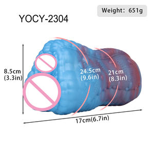 软硅胶性玩具双通道阴道肛门男性自慰器口袋猫幻想玩具逼真男性自慰杯 - Product Image 6
