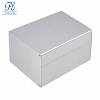 Casing Ekstrusi Aluminium Perak 120*83mm, Tinggi, Dalam, Halus, Panel Ujung Sekrup, Panjang 150/200mm, Custom