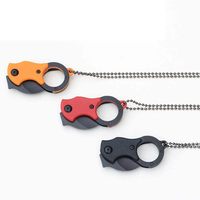 Opvouwbaar Hawkbill-gereedschap met aangepast logo, compact sleutelhangerhanger, roestvrij staal, snijgereedschap voor Amazon retailers, groothandelslevering