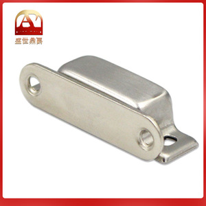Loquet de porte magnétique en acier inoxydable pour portes d'armoires, finition brossée, design minimaliste, porte simple, bord rond - Product Image 4