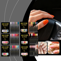 Ensemble de 6 stylos à gel UV pour ongles AMZ, série pour la manucure à domicile, stylos à vernis multicolores, application facile