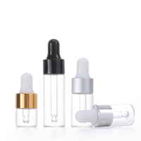 Bouteille Compte-Gouttes à Bouton Poussoir en Verre pour Teinture, Huile Essentielle ou Parfum, en Cristal – Formats 1ml, 2ml, 3ml, 5ml