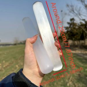 Wholesale High Quality Natural Stone Healing Crystal 20cm White <b>Selenite</b> <b>Wand</b> <b>Selenite</b> Stick for Meditation - Product Image 3