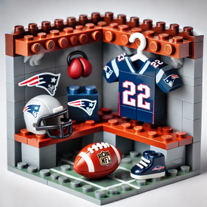 Kit de Ladrillos para Vestuario de Equipo Deportivo, Plástico ABS, Miniatura de Gimnasio, Área de Cambio, Modelo de Ensamblaje, Juguete Educativo de Construcción - Product Image 1
