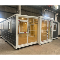 Villa préfabriquée mobile pliable et transportable, type conteneur extensible, avec terrasse, pour habitation, appartement, ou supermarché, à montage rapide