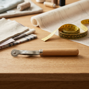 Roue de traçage à pointe acérée DK-416 avec manche en bois |   Roue de traçage artisanale en cuir avec manche en bois – Outil durable - Product Image 4
