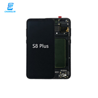 Pour samsung écran gros pantalla celulaire téléphone portable LCD s8 + s8 plus avec cadre petite taille lcds