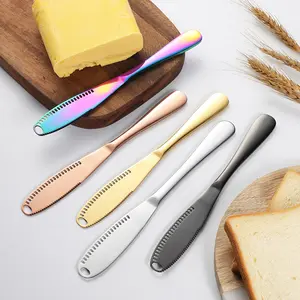 गर्म बिक्री स्टेनलेस स्टील मक्खन चाकू सोने के सिल्वरवेयर कटलरी सेट रसोई 3 को 1 जाम पीनट बटर चाकू