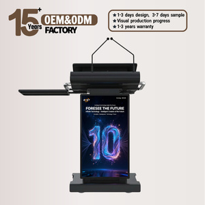 Podio Digital <span class=keywords><strong>Multimedia</strong></span> Inteligente con Pantalla Táctil de 23.6 Pulgadas, Púlpito Interactivo para Iglesia y <span class=keywords><strong>Atril</strong></span> Escolar con Ajuste de Altura - Product Image 3