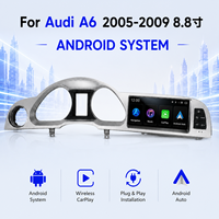 Lecteur DVD de voiture avec système Linux 8,8 pouces, CarPlay sans fil, Android Auto pour Audi A6 C6 4F 2005-2011, MMI 2G 3G, navigation GPS HD