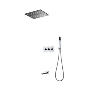 Ensemble de robinets de <span class=keywords><strong>douche</strong></span> à montage mural, outil en laiton, <span class=keywords><strong>douche</strong></span> chaude et froide avec pomme de <span class=keywords><strong>douche</strong></span> LED - Product Image 2