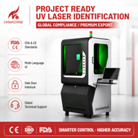 Machine de gravure laser UV entièrement fermée CKMACHINE pour le traitement à froid, sans dommages thermiques, pour le marquage des câbles en plastique blanc et en caoutchouc