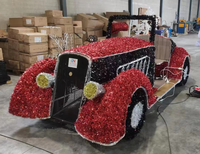 Guirlandes de noël en Pvc faites à la main, tapis de noël, rouleaux d'herbe, guirlande, guirlandes, tapis à motif led, lumière de paysage