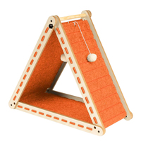 Maison à gratter pliable et portable pour chat, griffoir en feutre pour le repos et le jeu du chat