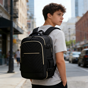 Sac à dos unisexe élégant multifonctionnel pour le sport en plein air, imperméable, pour les voyages, avec fermeture éclair, en polyester, pour le bureau, l'ordinateur portable, décontracté, pour les étudiants - Product Image 1