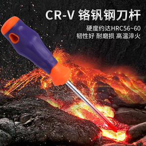 ชุดไขควงเกรดอุตสาหกรรม 6 นิ้ว แบบฟิลลิปส์และแบบแบน พร้อมด้ามจับยางแม่เหล็กสำหรับใช้ในบ้าน - Product Image 4