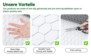 Gà dây hàng rào lưới, 16in,82ft, lưới mạ kẽm lục giác, hàng rào vườn cho gà Coop rào cản thỏ lồng - Product Image 6