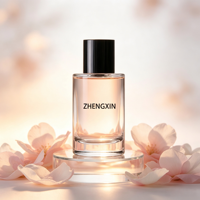 Flacon pulvérisateur de parfum en verre transparent haut de gamme, base épaisse, logo personnalisé, atomiseur vide avec boîte cadeau pour emballage de parfum