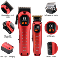 PRITECH Nouveau Kit de Tondeuse Professionnelle Sur Mesure pour Barbiers, Machine à Couper les Cheveux à Lame en T, Tondeuse Cheveux Rechargeable Professionnelle