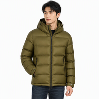 Blouson d'hiver personnalisé 2026, design personnalisé, épais, chaud, en nylon, rembourré de duvet, pour hommes