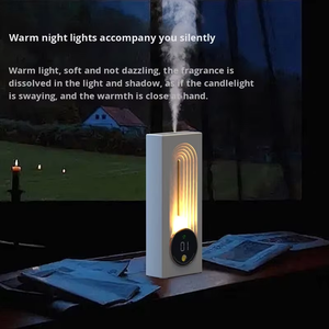 Diffusore di <span class=keywords><strong>Oli</strong></span> <span class=keywords><strong>Essenziali</strong></span> Wireless <span class=keywords><strong>con</strong></span> Luce Notturna, <span class=keywords><strong>Deodorante</strong></span> e Purificatore d'Aria per Soggiorno - Product Image 1