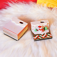 Bloc-notes personnalisé 3D en acrylique motif Père Noël 2026, en papier artistique, rond, lavable, détachable, pour décoration intérieure et cadeau