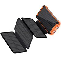 Kustom 20000mAh pengisian daya Cepat tahan air Ultra ramping nirkabel Solar Bank daya 20W Output Built-In empat kabel Laptop ponsel