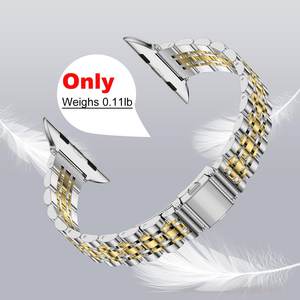 Correa de Reloj de Metal con Revestimiento PVD para <span class=keywords><strong>Apple</strong></span> <span class=keywords><strong>Watch</strong></span> Ultra 3 2 Series 11 10 9 Se 3 2 46mm 49mm, Brazalete de Acero Inoxidable Plateado - Product Image 4