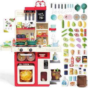Ensemble de <span class=keywords><strong>cuisine</strong></span> de jeu d'imitation de 63 pièces avec accessoires de <span class=keywords><strong>cuisine</strong></span>, évier de jeu et ensemble d'aliments <span class=keywords><strong>pour</strong></span> filles et garçons - Product Image 1