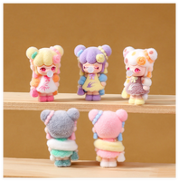 Miniatur-Schönheit: Ideale, Liebliche, Moderne Cartoon 3D-Flock-Mädchen Deko-Figur für Garten und als Überraschungs-Geschenk im Blind Bag