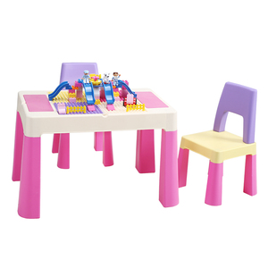Bàn Xếp Hình Hoạt Động Bằng Nhựa Bàn Và Ghế Nhựa Cho Trẻ Em - Product Image 3