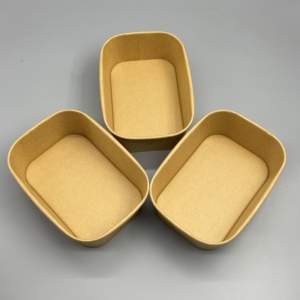 Waterproof Disposable Kraft <b>Paper</b> <b>Bowl</b> OEM Custom Logo Printing For Takeaway Restaurant Food Container - Product Image 4