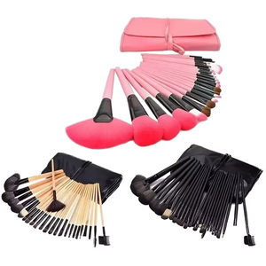 24 brochas <span class=keywords><strong>de</strong></span> <span class=keywords><strong>maquillaje</strong></span> Kabuki Foundation Powder Eyeshadow Blush Corrector Brush Kit con bolsa Juego <span class=keywords><strong>de</strong></span> brochas <span class=keywords><strong>de</strong></span> <span class=keywords><strong>maquillaje</strong></span> portátil - Product Image 4