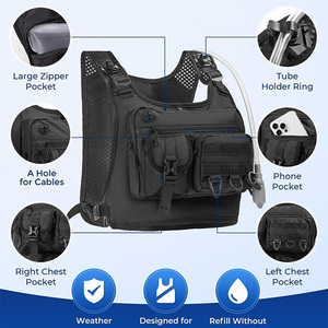 Sac à dos d'hydratation léger pour la course à pied, sac <span class=keywords><strong>de</strong></span> poitrine avec poche à eau, sac à dos <span class=keywords><strong>de</strong></span> jour pour la randonnée, la course à pied, le cyclisme, les courses, le marathon - Product Image 2