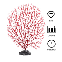Ornement de corail marin pour aquarium, corail rouge artificiel en plastique, décoration de réservoir de poissons, aménagement paysager de plantes marines sous-marines