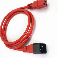 Câble d'extension d'alimentation C13 vers C14, C19 vers C20, prise électrique à 3 broches pour appareils électroménagers et ordinateurs, matériau en caoutchouc, indice de protection IP44