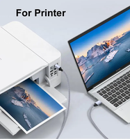 Cable de Impresora USB 3.0 Tipo-C Blindado de Alta Velocidad, de Aleación de Aluminio Ecológico, para Computadora y Discos Duros Externos